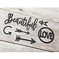 Joy!Crafts Scr@p Snij stencil - Beautiful - Love kit