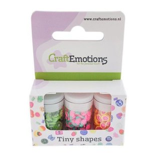 CraftEmotions Tiny Shapes - 3 tubes - fruits