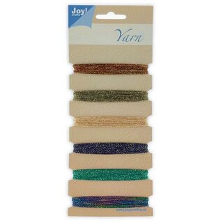 Joy!Crafts Borduurgarenset -  bruin - groen - paars  Metal effects 6x25mtr - 7 - 12