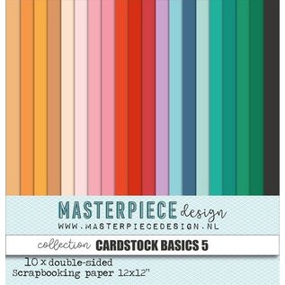 Masterpiece Design Papiercollectie Cardstock Basics #5 12x12 10vl