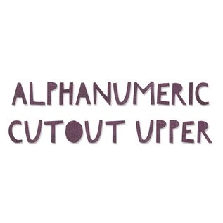 Sizzix Thinlits Die set - Alphanumeric Cutout Upper 76 stuks