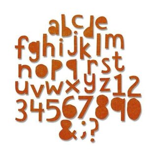 Sizzix Thinlits Die set - Alphanumeric Cutout Lower 102PK