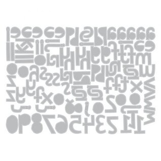 Sizzix Thinlits Die set - Alphanumeric Cutout Lower 102PK