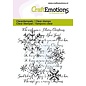 CraftEmotions Clearstamps 6x7cm - Tekst en sneeuwvlokken