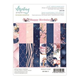 Mintay Papers 6 x 8 Add-On Paper Pad - Happy Birthday MT-HAB-11