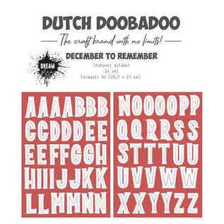 Dutch Doobadoo Stansvel A4 Alfabet to remember 2st