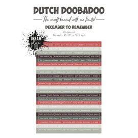 Dutch Doobadoo Sticker Art A5 December to remember (EN)