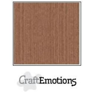 CraftEmotions Linnenkarton 10 vel terra bruin 30,5x30,5cm / LC-76