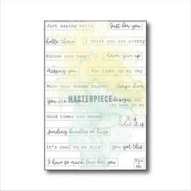 Clear Stempelset - Label Quotes 4x6