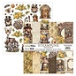 ScrapBoys Steampunk Journey paperset 12 vl+cut out elements 30,5cmx30,5cm