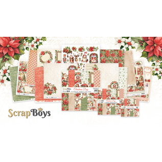 ScrapBoys Christmas Day paperset , 12 vl+cut out elements 30,5cmx30,5cm