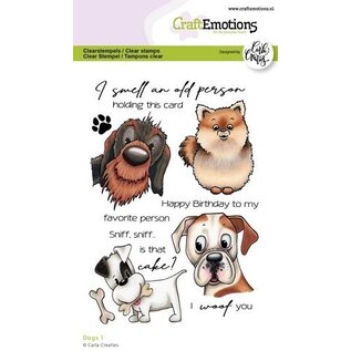 CraftEmotions Clearstamps A6 - Dogs 1 Carla Creaties