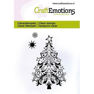 CraftEmotions Clearstamps 6x7cm - Kerstboom ornament & ster