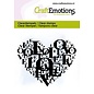 CraftEmotions Clearstamps 6x7cm - Hart vol tekst love