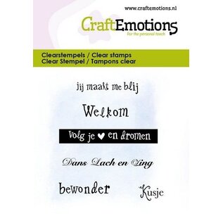 CraftEmotions Clearstamps 6x7cm - Jij maakt mij blij -tekst NL