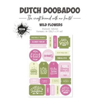 Dutch Doobadoo Stansvel Wild Flowers teksten A4