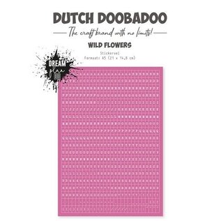 Dutch Doobadoo Sticker Wild Flower alfabet A5