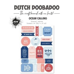 Dutch Doobadoo Stansvel  Ocean calling teksten A4