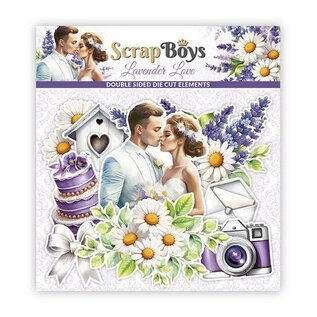 ScrapBoys Lavender Love Day Die cut elements  250gr 47pcs