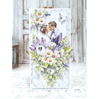 ScrapBoys POP UP Paperpad double sided elements - Lavender Love  190gr 15,2x15,2cm