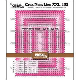 Crealies Crea-Nest-Lies XXL Rechthoeken met golfrandje  12,3x16,3 cm