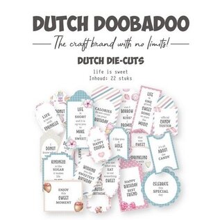 Dutch Doobadoo  Life is Sweet 2 die-cuts 22st labels  (EN)