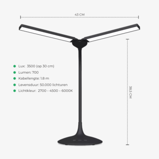 Daglicht Bureaulamp met accu