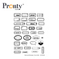 Pronty Embellishment B&W label 34 pcs