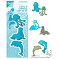 Joy!Crafts Snij-embosstencil - Zeehond, Dolfijn, Kwal