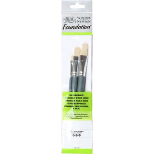 Winsor & Newton Platte Olieverf penselen set 3 st