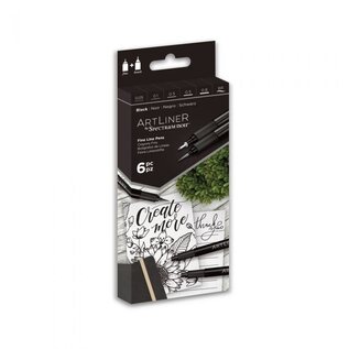 Spectrum Noir Artliners - Zwart (6 stuks)