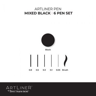 Spectrum Noir Artliners - Zwart (6 stuks)