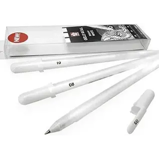 Tsukineko Gelly roll gelpen 05, 08 & 10 Wit 3stuks