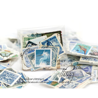 Postzegels blauw