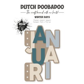 Dutch Doobadoo Card-Art Planner stencil Januari A5