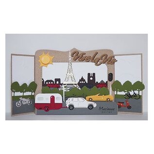 Marianne Design Craftables snij- embosstencil Auto's