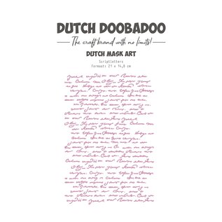 Dutch Doobadoo  Mask art Script letters A5