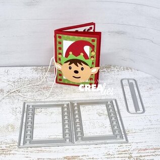 Crealies Stansset Twist & Pop B5 - Panelen & Leporello & Miniboekje Filmstrip nr331