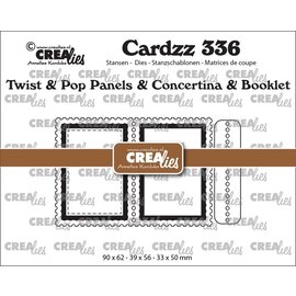 Crealies Stansset Twist & Pop B7 Panelen, Leporello & Miniboekje Postzegel
