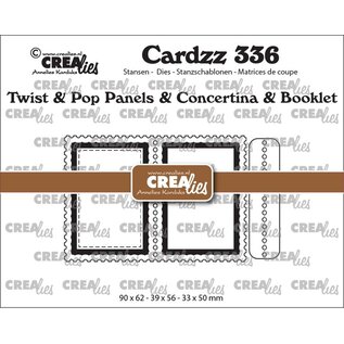 Crealies StanssetTwist & Pop B7 Panelen, Leporello & Miniboekje Postzegel nr 336