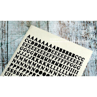 Doodey Stickervel - Letters & Cijfers: Zwart (extra klein)