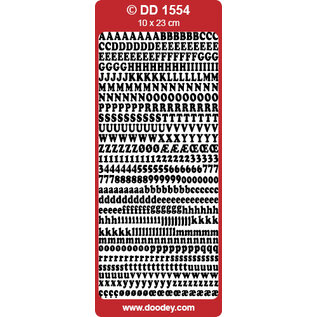 Doodey Stickervel - Letters & Cijfers: Wit (extra klein) DD1554