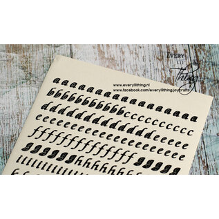 Doodey Stickervel -  Sierlijk alfabet: Wit DD1583