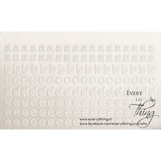 Doodey Stickervel -  Alfabet: Wit DD1587