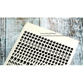 Doodey Stickervel - Alfabet Rounded Bold: Zwart DD1590
