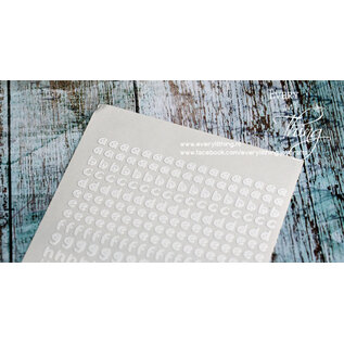 Doodey Stickervel - Alfabet Rounded Bold: WIT DD1590