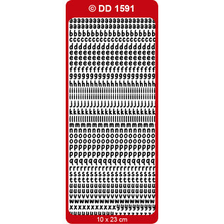 Doodey Stickervel - Alfabet Small: Zwart DD1591
