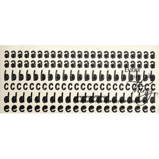 Doodey Stickervel - Alfabet Small: Zwart DD1591