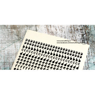 Doodey Stickervel - Alfabet Small: Zwart DD1591