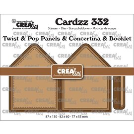 Crealies Stansset Twist & Pop B7 Panelen, Leporello & Miniboekje Huis
